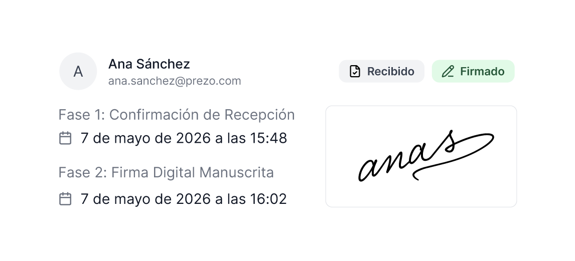 Documentación y firma